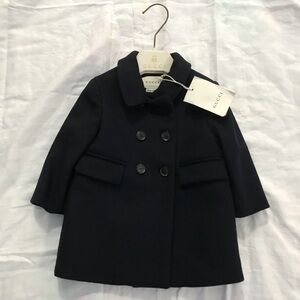 Gucci Kids Classic Black Pea Coat